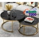 thumbnail image 1 of Juego Mesas Centro Redonda Living Negra Moderna 70cm y 50cm, 1 of 5