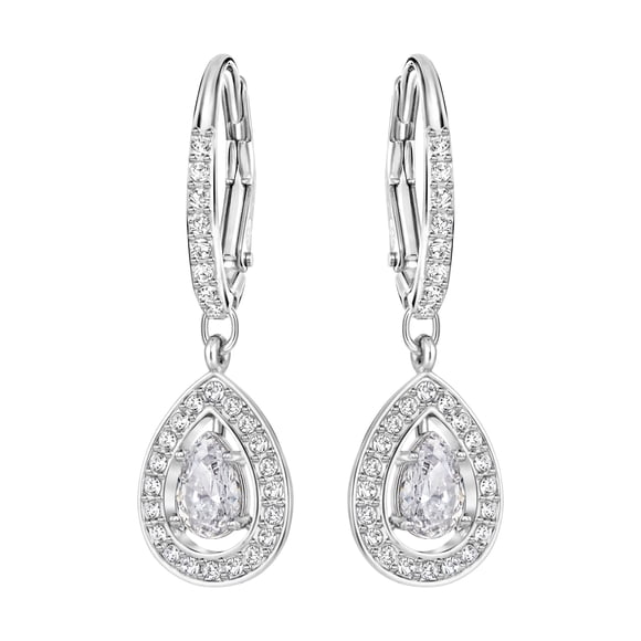 Pendientes SWAROVSKI Una Angelic Drop con cristal transparente pavé