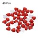 thumbnail image 3 of Uxcell 40Pcs Rhinestone de Corazón Acrílico 0.47" Gemas con Respaldo Plano Pegatinas Rojo Profundo, 3 of 4
