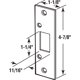 thumbnail image 2 of Deadbolt Strike PRIME-LINE E 2432 chapado en latón 12 cm, 2 of 2