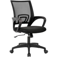 Silla De Oficina Bestoffice Ergonómica Con Respaldo Medio, Giratoria, Negra