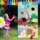 thumbnail image 1 of Toss Game Blulu Flamingo con 3 pufs de nailon y telón de fondo, 1 of 6