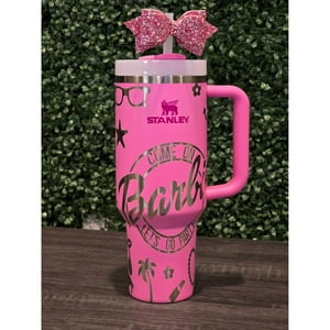 Zealous Nutrition - Vaso Térmico Barbie Stanley 1,2Lts | Auténtico | Diseño Grabado A Láser Personalizado - Icono De Barbie Y Ken Peaches N Cream