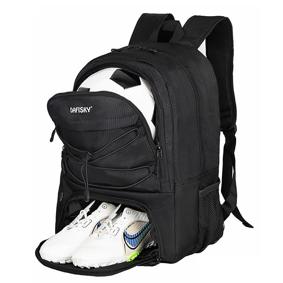 Mochila de Fútbol DAFISKY 32 × 21 × 45 cm con Compartimento para Balón y Zapatos
