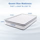 thumbnail image 3 of 10 Inch Queen Size Medium Firm Mattress, Memory Foam with Pocket Springs for Back Pain Relief & Pressure Relief, Cooling Antibacterial Cover, CertiPUR-US Certified, White(59.84"x 79.92"x 9.84"), 3 of 3