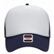 thumbnail image 2 of Gorra Alldayshirts de 5 paneles con malla trasera, azul marino/blanca, talla única, 2 of 3