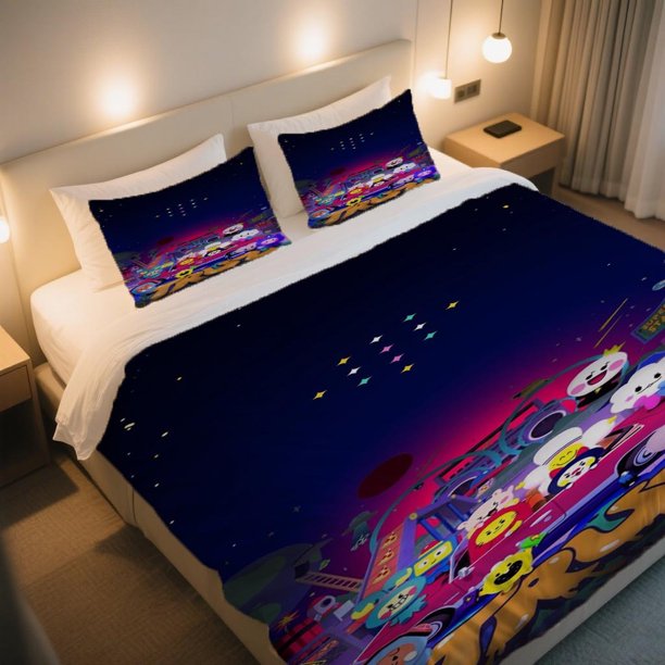 TREASURE Cartoon Character Duvet Cover Set Vibrant Anime Design Low Allergy Polyester