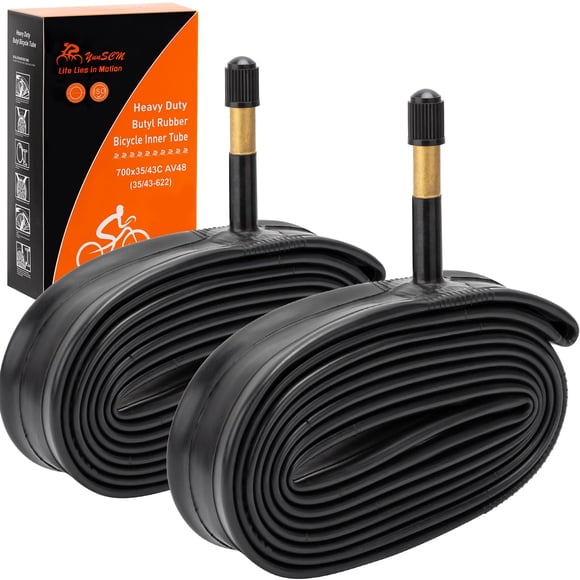 Tubos de interior para bicicleta YunSCM 700x35C/38C/40C/43C AV48 Schrader