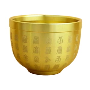 Bothyi - Latón Feng Shui Bowl Home Office Decoración Estatuilla Para El Éxito De La Riqueza