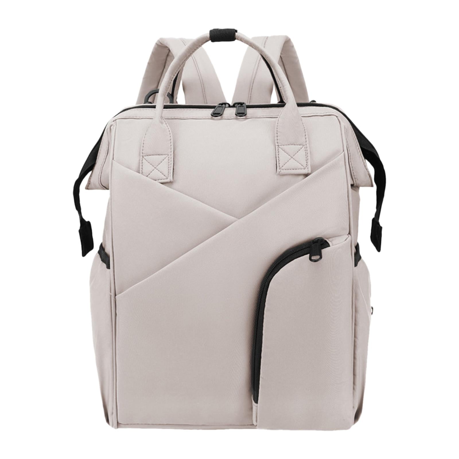 Bothyi - Bolsa De Pañales De Viaje Tote Mochila De Hombro Piel De Costura Reforzada De Gran Capacidad
