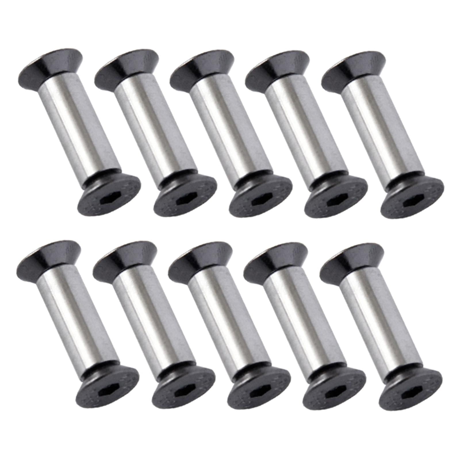 Magideal - 10 Piezas De Tornillos De Cabeza Plana Para Manija De Fabricación De Cuchillos, Remaches Para Manija De Cuchillo, Tornillos De Fijación Para Sombreros