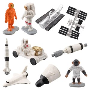 Bothyi - 10X Estatuilla De Astronauta Estatua Artes Nave Espacial Modelo Escultura Decoración Del Hogar