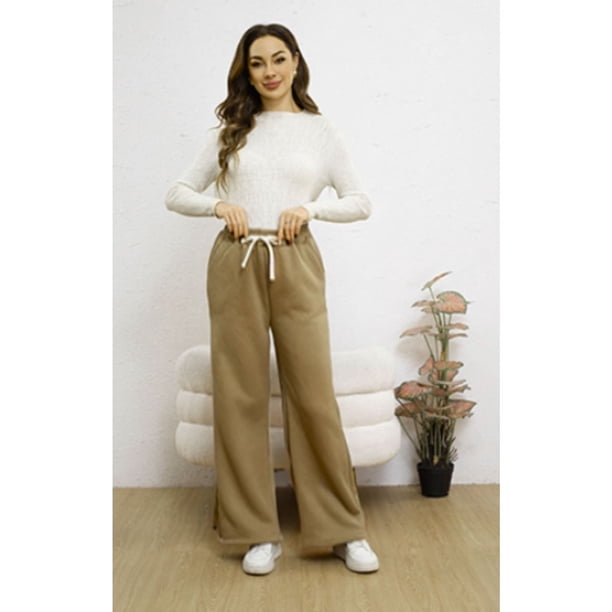 Pantalón Mujer Pierna Ancha Wide Leg Cotele Otoño Invierno 7123