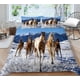 thumbnail image 1 of Running Horse Print Quilt Duvet Cover Set Children Bedding Soft3-Piece Bedding Set, 1 of 4