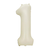 Englobaditosshop - Globo Número 1 Color Arena 80Cm Foil Metalizado