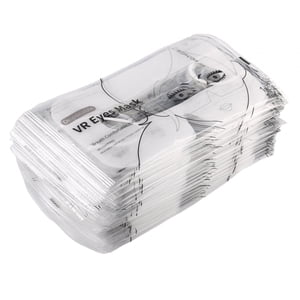 Magideal - 50 Uds. Mascarillas Desechables Para Ojos, Máscara Con Auriculares, Fácil De Usar, Portátil, Transpirable, Acolchado, Almohadillas Para Máscara De Ojo Blanco