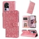 thumbnail image 1 of Funda tipo cartera FOXDOCK para OPPO Reno 10 Pro Plus , diseño girasol en relieve, cuero PU, cierre magnético, soporte y tarjetero, 1 of 5