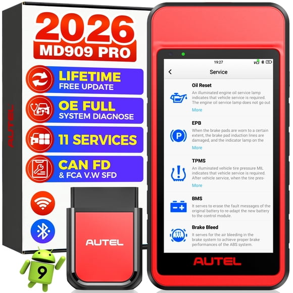 Escáner Autel MD909 PRO 2026 de Todos los Sistemas, Sin Sub