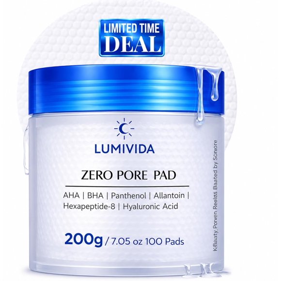 Discos Tonificantes LumiVida 200 g AHA, BHA y Ácido Hialurónico 100 uds