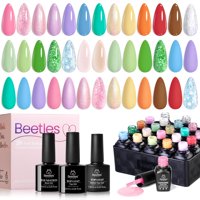 Beetles Gel Polish - Set De Esmaltes De Uñas En Gel Beetles, 20 Colores, Con Capa Base