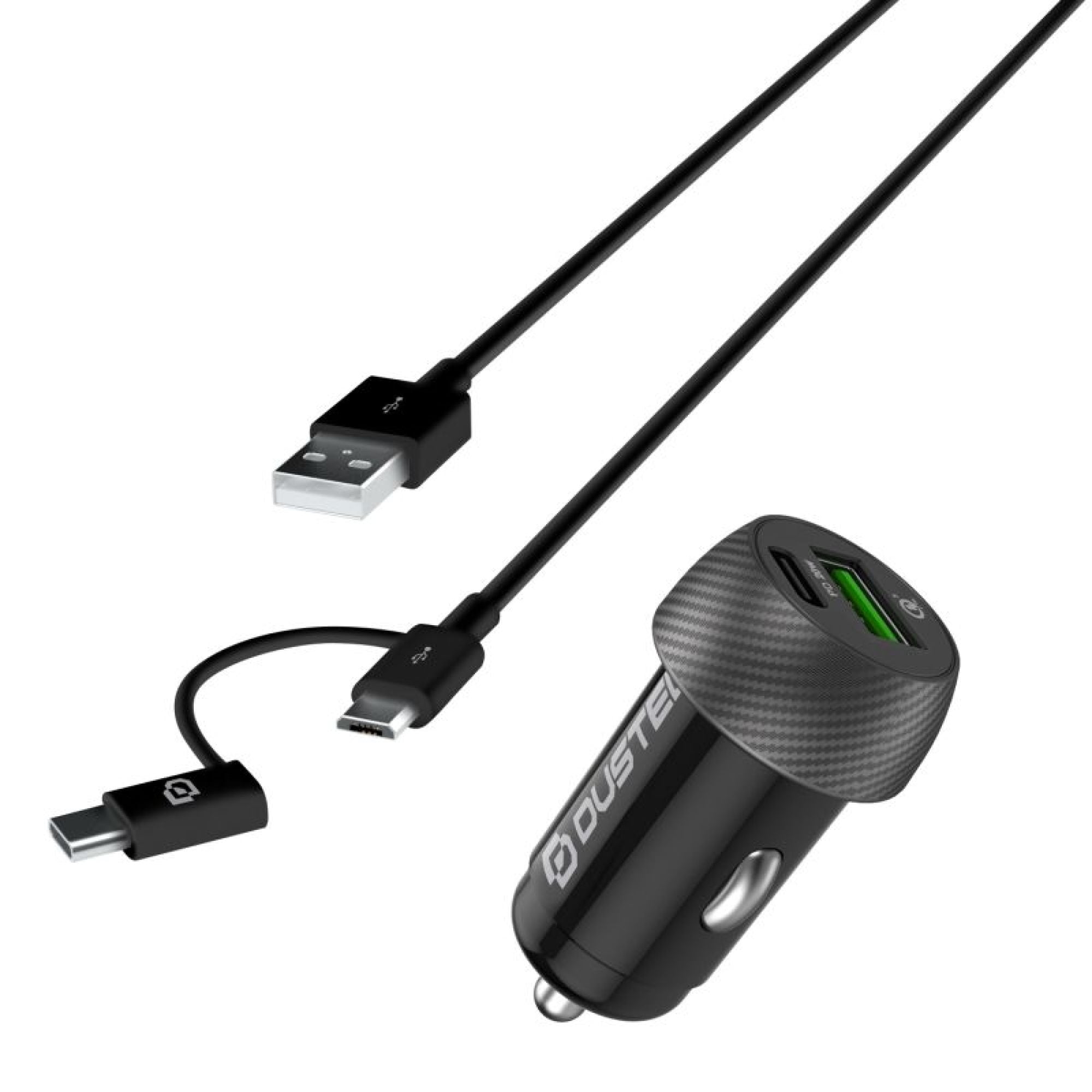 Cargador De Auto Dus-Cach-20Pdk Negro