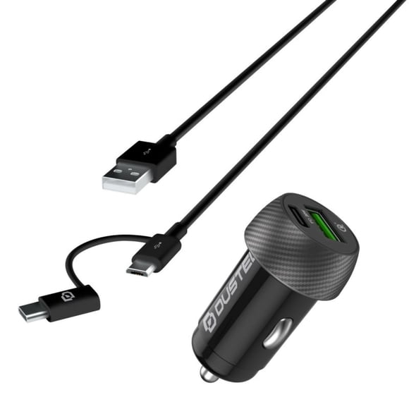 Cargador De Auto Dus-Cach-20Pdk Negro