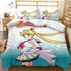 thumbnail image 1 of Kawaii Sailor Moon Bedding Set for boys Girls Luxury Duvet Cover Pink Comforter Double Duvet Cover Set with Cover, 1 of 5