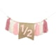 thumbnail image 4 of Banner de Medio Año Medio Año Cumpleaños Decoración Borlas Madera Tela para Fiesta Fotografía Bebés Niños Aplicable a Celebración de Cumpleaños Baby Rosa, 4 of 5