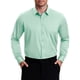 thumbnail image 5 of INSPIRE CHIC Camisas de Vestir Formales de Color Sólido con Cuello de Punta y Manga Larga para Hombre Verde 3XL, 5 of 5