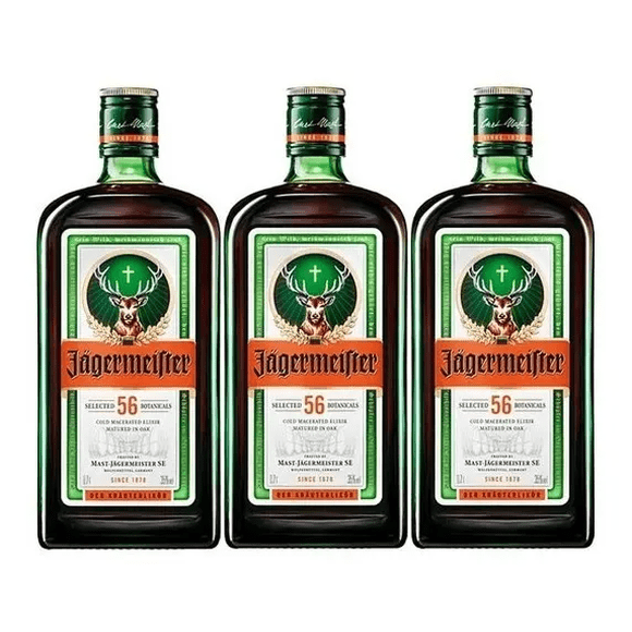 Pack Licor De Hierbas Jagermeister, 700ml X3