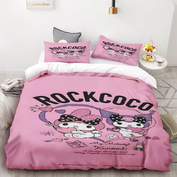 v1313 Bed Sheets Kids Duvet Cover Cute Cartoon Bedding Set Quilt Cover Bedroom Decoration Children Teen Gift Full Size Double Single 3-Piece Bedding Set (1 Duvet Cover + 2 Pillow Shams) Bed Sheets ju1
