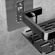 thumbnail image 4 of Organizador de baño Belug  Generac aluminio negro 2 estantes instalación adhesiva, 4 of 5