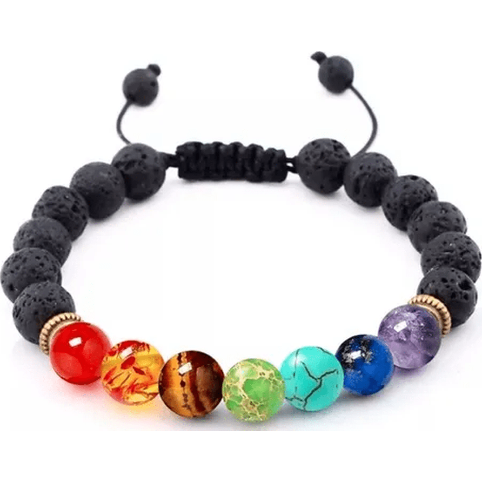 Genérico - Pulsera Piedras Volcánicas 7 Chakras