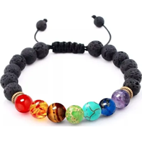 Genérico - Pulsera Piedras Volcánicas 7 Chakras