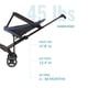 thumbnail image 3 of Stroller Dream On Me Coast Rider, ligero, azul marino, 3 of 6