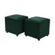 thumbnail image 2 of Set Poufs Cali 2 Cuerpos Felpa Verde Botella, 2 of 6