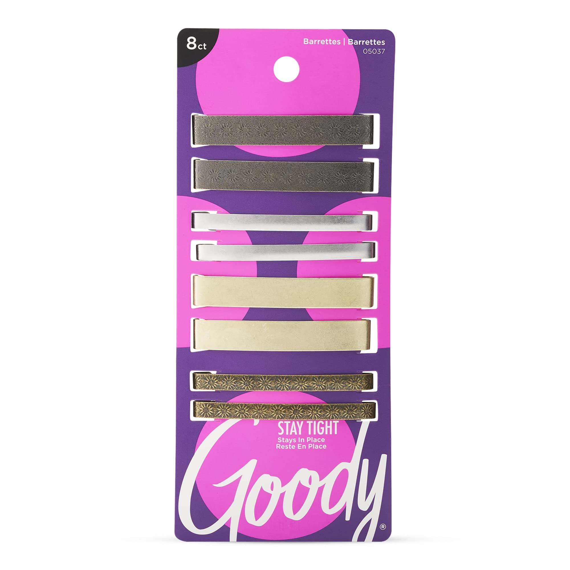 Pasadores Para El Cabello Goody Stay Tight Metallic (8 Unidades)