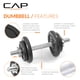thumbnail image 5 of Set de Mancuernas Ajustables CAP Barbell 18 kg con Estuche 40 Libras, 5 of 9