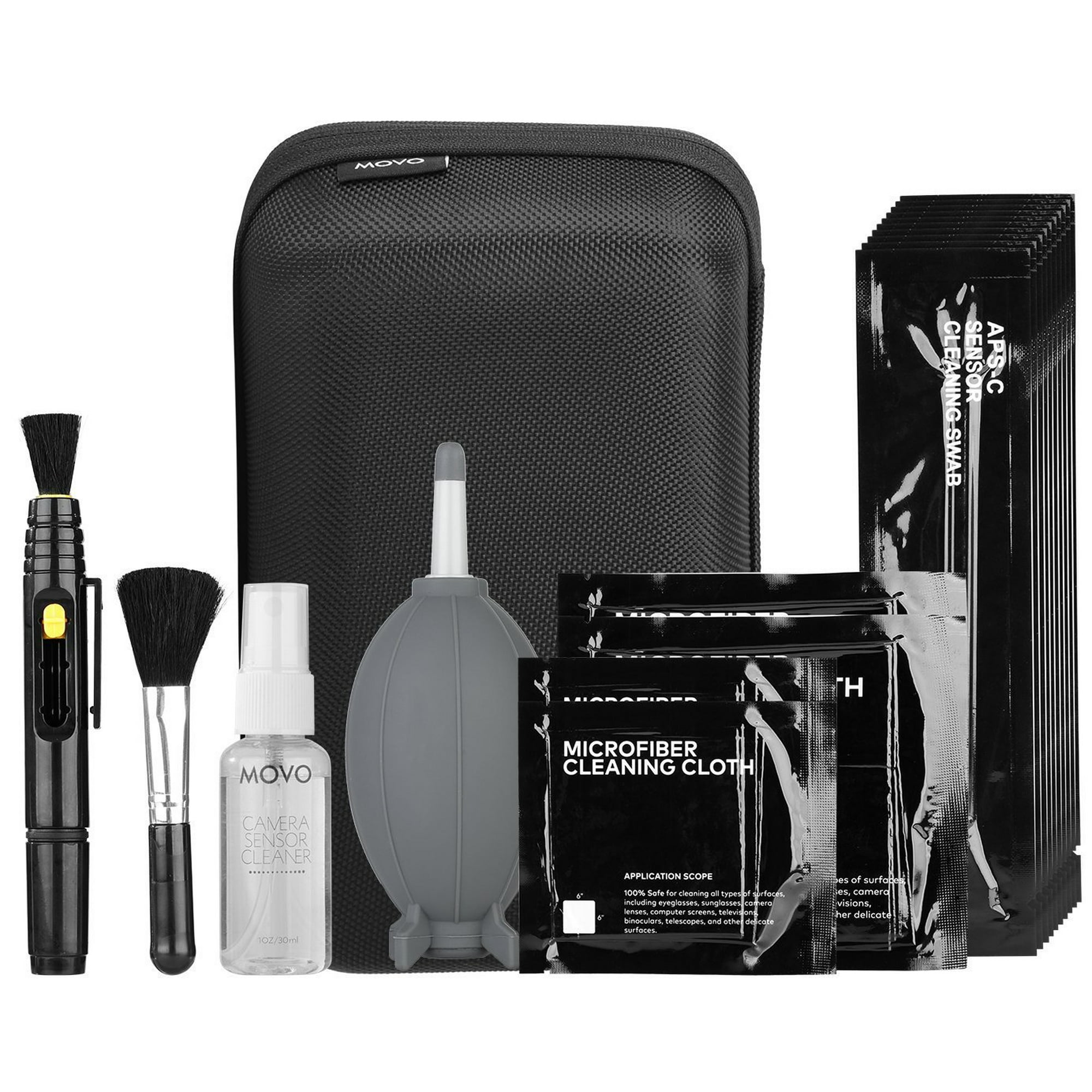 Kit de limpieza de cámara Movo Deluxe Essentials con 10 bastoncillos ...