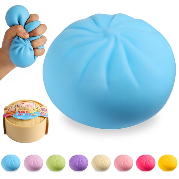 Juguete squishy de dumpling ToyMojo Caja sorpresa con vaporera azul
