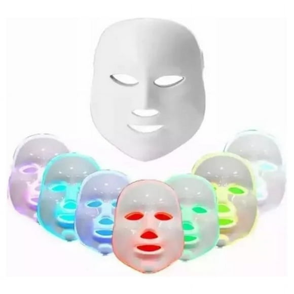 Máscara De Terapia De Luz Facial Led 7 Colores Fototerapia