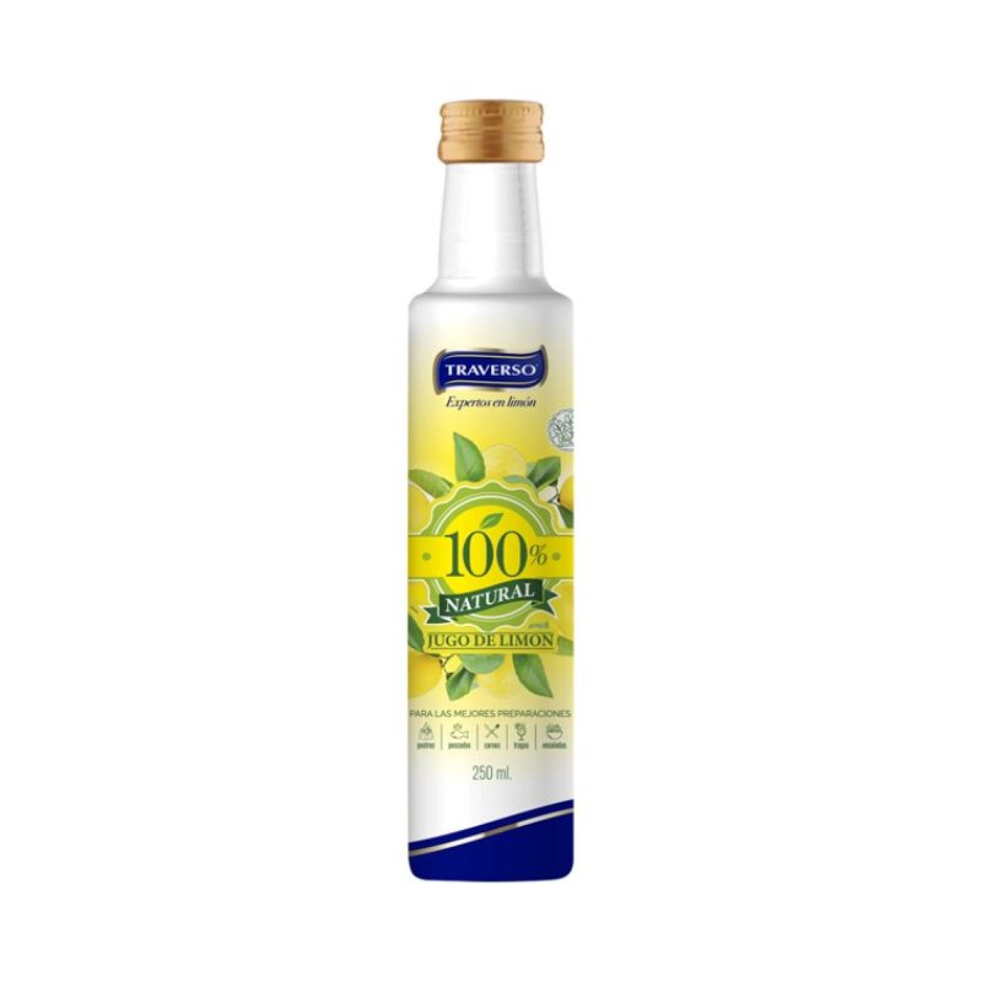 Jugo Limón 100% Natural Botella 250 ml Traverso