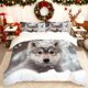 thumbnail image 1 of Snowfield Little Wolf Print Quilt Cover Set Bedding Quilt Cover Pillowcase Set Soft Comfortable Suitable for Home And Bedroom Guest, 1 of 1