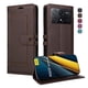 thumbnail image 1 of Premium Wallet Case for Xiaomi Poco X6 Pro with Card Slots & Kickstand, Flip Cover Brown, 1 of 6