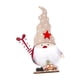 thumbnail image 2 of Estatua De Papá Noel, Escultura De Mesa Para Chimenea, Adorno Navideño De Gnomo De Madera Con Estrella, 13x4x18cm, 2 of 3