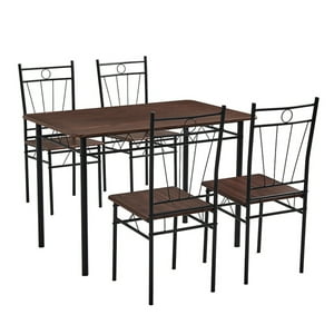 Novahus - Juego De Comedor 4P Verona Negro 74X70X110 Cm