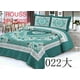 thumbnail image 1 of Cobertor de verano tipo quilt tamaño 2 Plazas Verde Claro con flores, 1 of 1