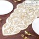 thumbnail image 3 of CLEENTABLE Caminos de Mesa con Cuentas, Blanco Dorado, 33 x 91 cm, 3 of 9