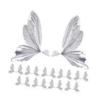Magideal - 40X Papel De Regalo Con Forma De Mariposa Papel De Regalo Floral Suministros Sencillos De Floristería Para Tiendas Día De San Valentín Acción De Graci Plata