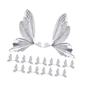 Magideal - 40X Papel De Regalo Con Forma De Mariposa Papel De Regalo Floral Suministros Sencillos De Floristería Para Tiendas Día De San Valentín Acción De Graci Plata